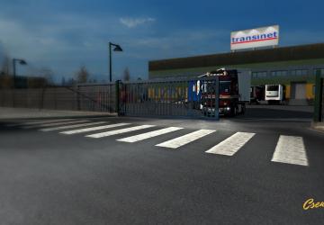 Мод Animated gates in companies версия 2.4 для Euro Truck Simulator 2 (v1.31.x)