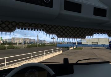 Мод Анимированная штора (BEIGE) для Volvo FH16 2012 v1.0 для Euro Truck Simulator 2 (v1.49)