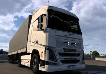 Мод Анимированная штора (BROWN) для Volvo FH16 2012 v1.0 для Euro Truck Simulator 2 (v1.49)