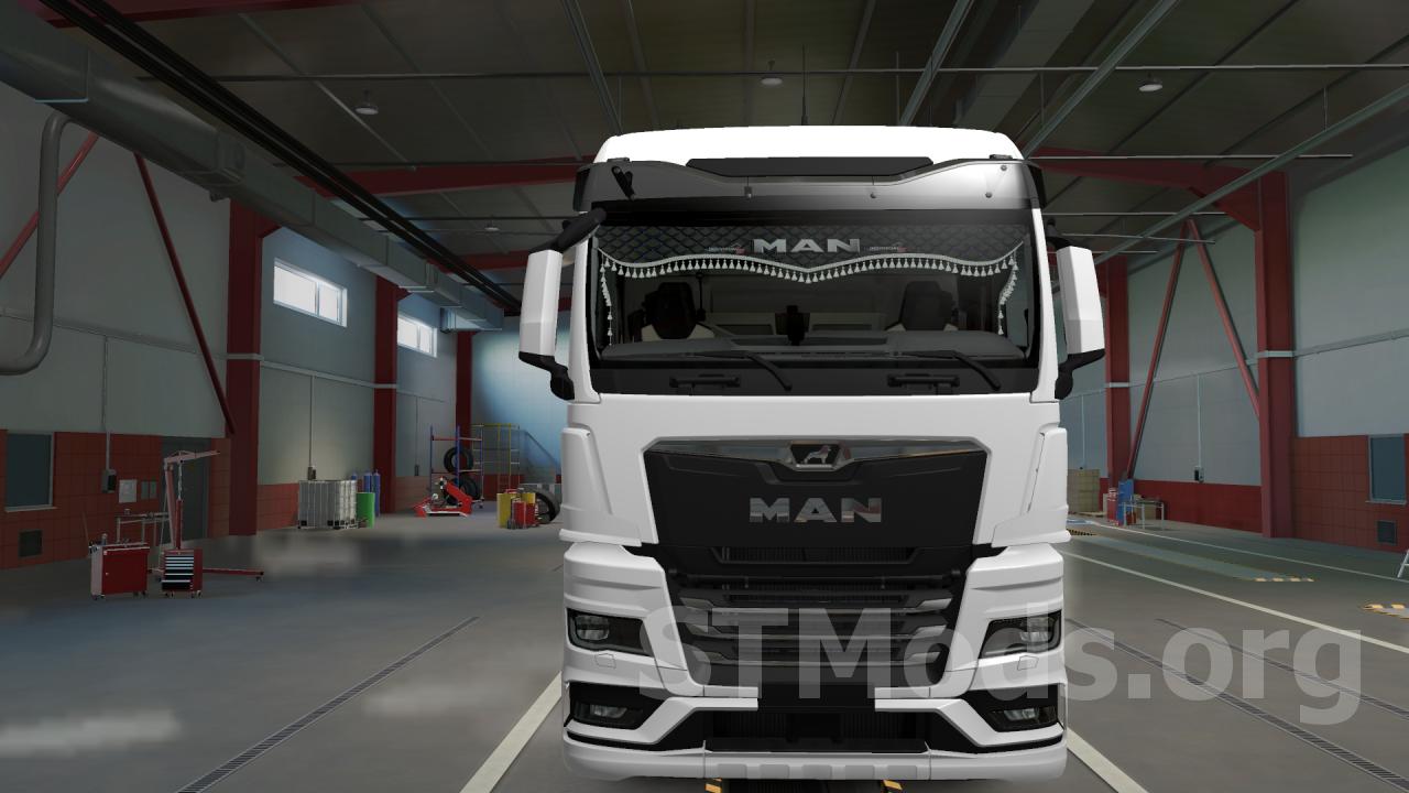 Скачать мод Анимированные ламбрекены для MAN 2020 версия 1.0 для Euro Truck  Simulator 2 (v1.47-1.48)