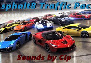 Мод Asphalt 8 Traffic Pack + Sounds версия 1.1 для Euro Truck Simulator 2 (v1.35.x, 1.36.x)