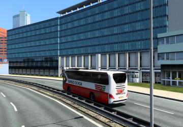 Мод Автобусы со скинами реальных компаний в трафик v1.0 для Euro Truck Simulator 2 (v1.45.x)