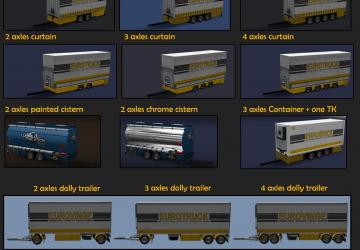 Мод BDF Tandem Truck Pack версия 100.0 для Euro Truck Simulator 2 (v1.32.x)