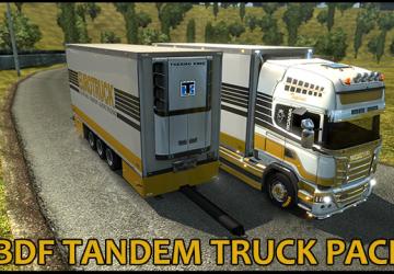 Мод BDF Tandem Truck Pack версия 137.15 для Euro Truck Simulator 2 (v1.37.x)