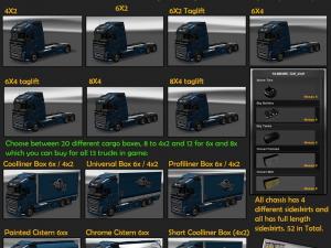 Мод BDF Tandem Truck Pack версия 85.7 для Euro Truck Simulator 2 (v1.28-1.30.x)