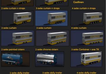 Мод BDF Tandem Truck Pack версия 90.0 для Euro Truck Simulator 2 (v1.31.x)