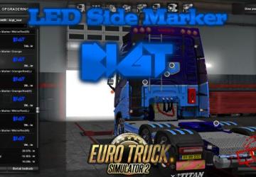 Мод BigT LED Side Marker версия 01.07.18 для Euro Truck Simulator 2 (v1.31.x)