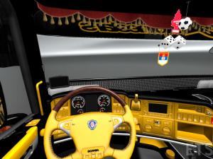 Мод Black & Yellow Interior for Scania RJL v21.02.17 для Euro Truck Simulator 2 (v1.26)