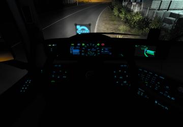 Мод Blue Dashboard for Volvo FH 2012 версия 1.2 для Euro Truck Simulator 2 (v1.43.x, 1.44.x)