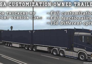 Мод Большая настройка прицепов версия 1.0 для Euro Truck Simulator 2 (v1.33.x, 1.34.x)