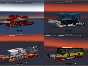 Мод Большой пак  тяжёлых и негабаритных прицепов v1.0 для Euro Truck Simulator 2 (v1.27.х, 1.28.x)