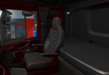 Мод Бордовый интерьер для Scania Nextgen версия 1.0 для Euro Truck Simulator 2 (v1.35.x, - 1.37.x)