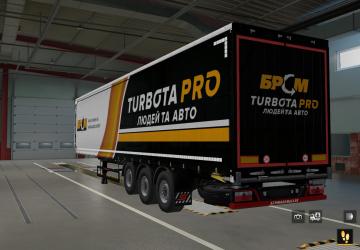 Мод БРСМ TurbotaPRO Trailer Skin версия 1.1 для Euro Truck Simulator 2 (v1.45)