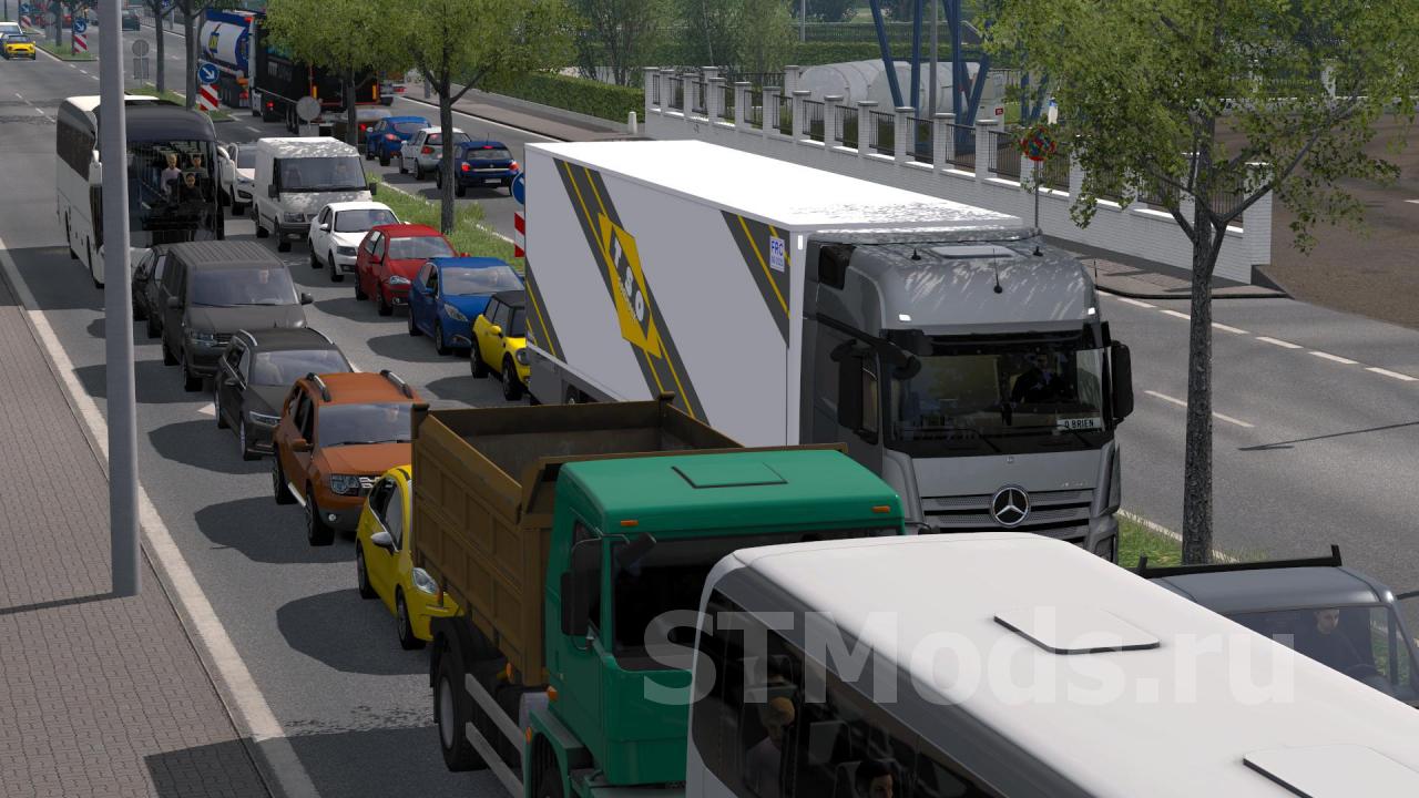 Скачать мод Brutal Traffic версия 4.3 для Euro Truck Simulator 2 (v1.50.x)