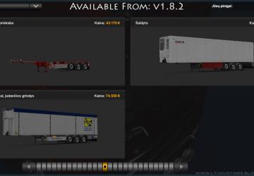 Мод Пак тюнинга для  SCS трейлеров версия 1.8.2 для Euro Truck Simulator 2 (v1.39.x)