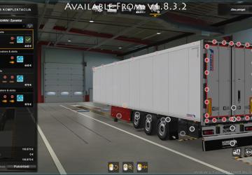 Мод Пак тюнинга для  SCS трейлеров версия 1.9.1 для Euro Truck Simulator 2 (v1.48.x)