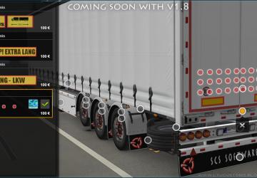 Мод Пак тюнинга для  SCS трейлеров версия 1.8 для Euro Truck Simulator 2 (v1.38.x, 1.39.x)
