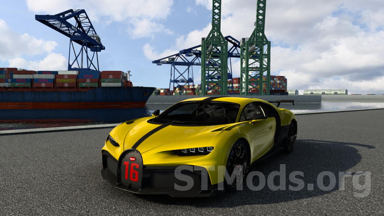 Скачать мод Bugatti Chiron 2021 версия 1.5 для Euro Truck Simulator 2  (v1.50.x)