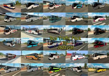 Мод Bus Traffic Pack версия 4.8 для Euro Truck Simulator 2 (v1.31.x)