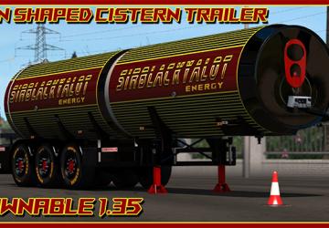 Мод Can Tanker Trailer версия 1.0 для Euro Truck Simulator 2 (v1.35.x)