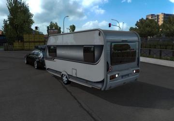 Мод Caravan Trailer версия 1.2 для Euro Truck Simulator 2 (v1.35.x, - 1.43.x)