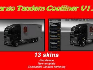 Мод Cargo tandem coolliner версия 1.0 для Euro Truck Simulator 2 (v1.27.x, - 1.30.x)