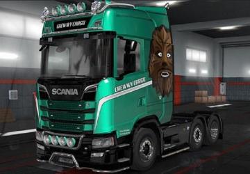 Мод Cкин «Chewwy Cargo» для своего прицепа и Scania S 2016 NG v1.0 для Euro Truck Simulator 2 (v1.32.x, 1.33.x)