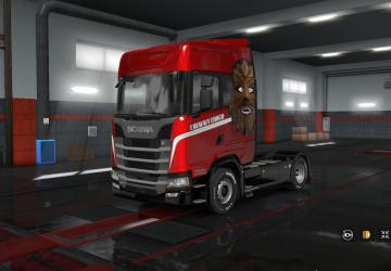 Мод Cкин «Chewwy Cargo» для своего прицепа и Scania S 2016 NG v1.0 для Euro Truck Simulator 2 (v1.32.x, 1.33.x)