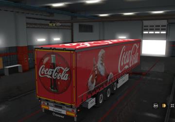 Мод Cкин «Coca Cola» для своего прицепа Krone v1.0 для Euro Truck Simulator 2 (v1.32.x)