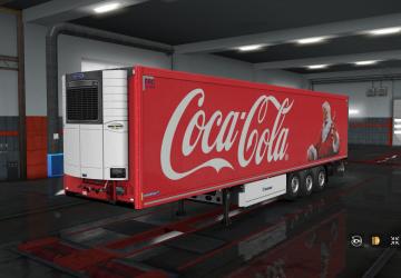 Мод Cкин «Coca Cola» для своего прицепа Krone v1.0 для Euro Truck Simulator 2 (v1.32.x)