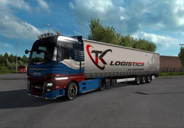 Мод Cкин «TK Logistics» для своего прицепа Krone v1.0 для Euro Truck Simulator 2 (v1.32.x, - 1.34.x)