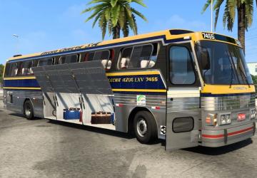 Мод Scania CMA Comet Flecha Azul Bus версия 3.7 для Euro Truck Simulator 2 (v1.50.x)