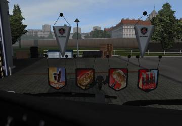 Мод Coca-Cola Pennants Pack версия 1.0 для Euro Truck Simulator 2 (v1.21.x, - 1.31.x)