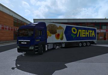 Мод COMBO Скин «Лента» для прицепа и MAN TGS MADster v1.0 для Euro Truck Simulator 2 (v1.32.x, 1.33.x)