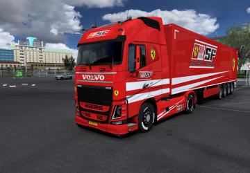 Мод Combo skin Scuderia Ferrari версия 1.0 для Euro Truck Simulator 2 (v1.39.x)