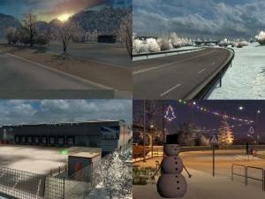 Мод «Complete Winter Mod» версия 3.1 для Euro Truck Simulator 2 (v1.30.x, 1.31.x)