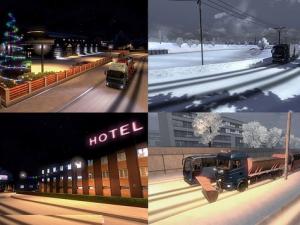Мод «Complete Winter Mod» версия 3.1 для Euro Truck Simulator 2 (v1.30.x, 1.31.x)
