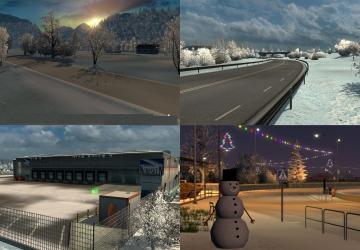 Мод «Complete Winter Mod» версия 3.2 для Euro Truck Simulator 2 (v1.32.x)