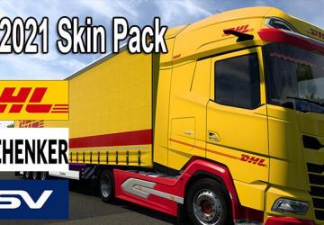Мод DAF 2021 Skin Pack версия 1.0 для Euro Truck Simulator 2 (v1.40.x, 1.41.x)