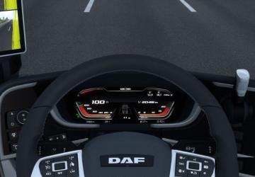 Мод DAF 2021 XG/XG+ Red sport dashboard colors v1.0 для Euro Truck Simulator 2 (v1.40.x, 1.41.x)