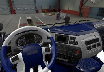 Мод DAF Euro 6 Blue-Grey interior версия 1.0 для Euro Truck Simulator 2 (v1.44-1.46)