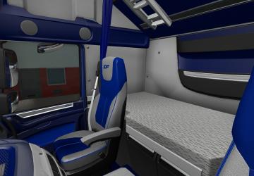 Мод DAF Euro 6 Blue-Grey interior версия 1.0 для Euro Truck Simulator 2 (v1.44-1.46)