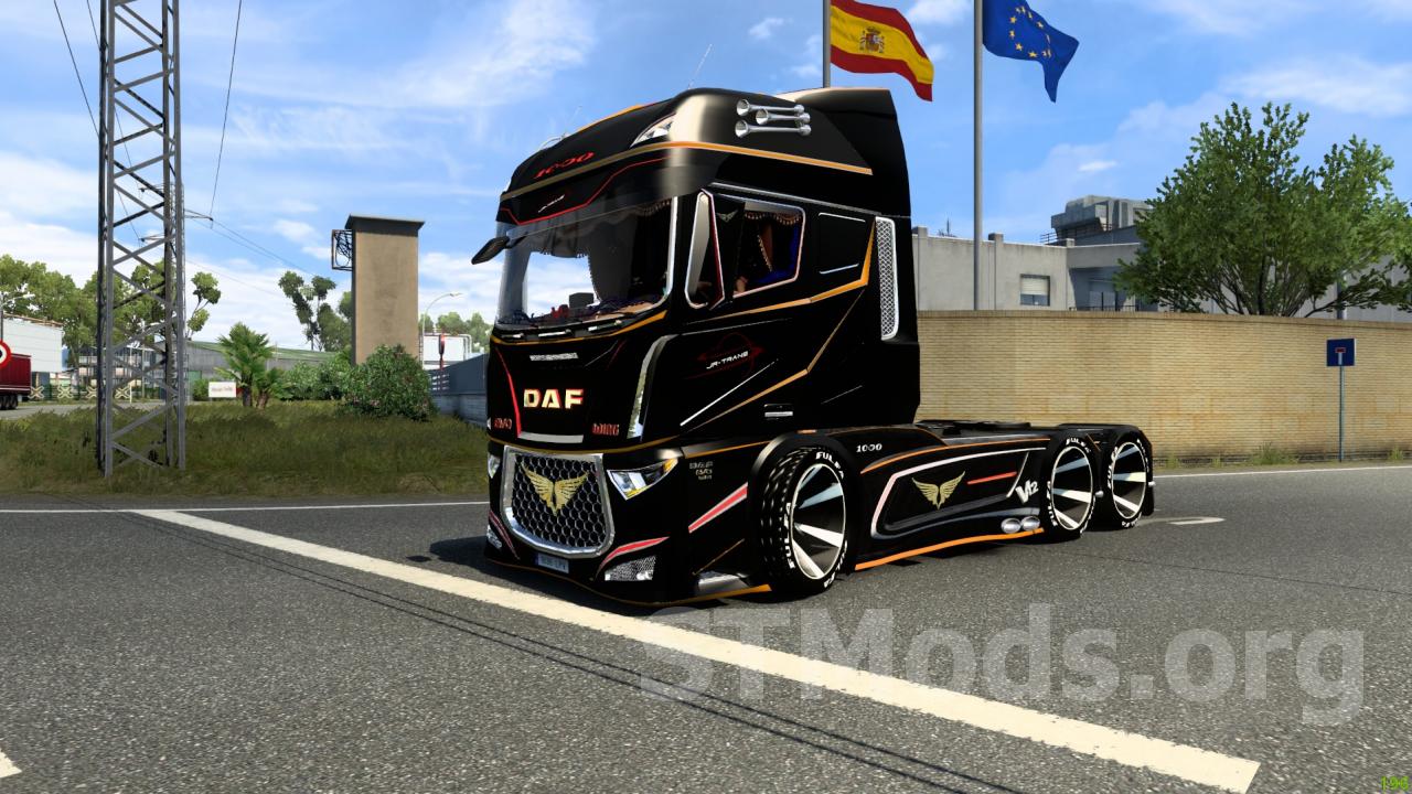 Скачать мод DAF EVO WING V12 версия 9.0 для Euro Truck Simulator 2 (v1.48.х)