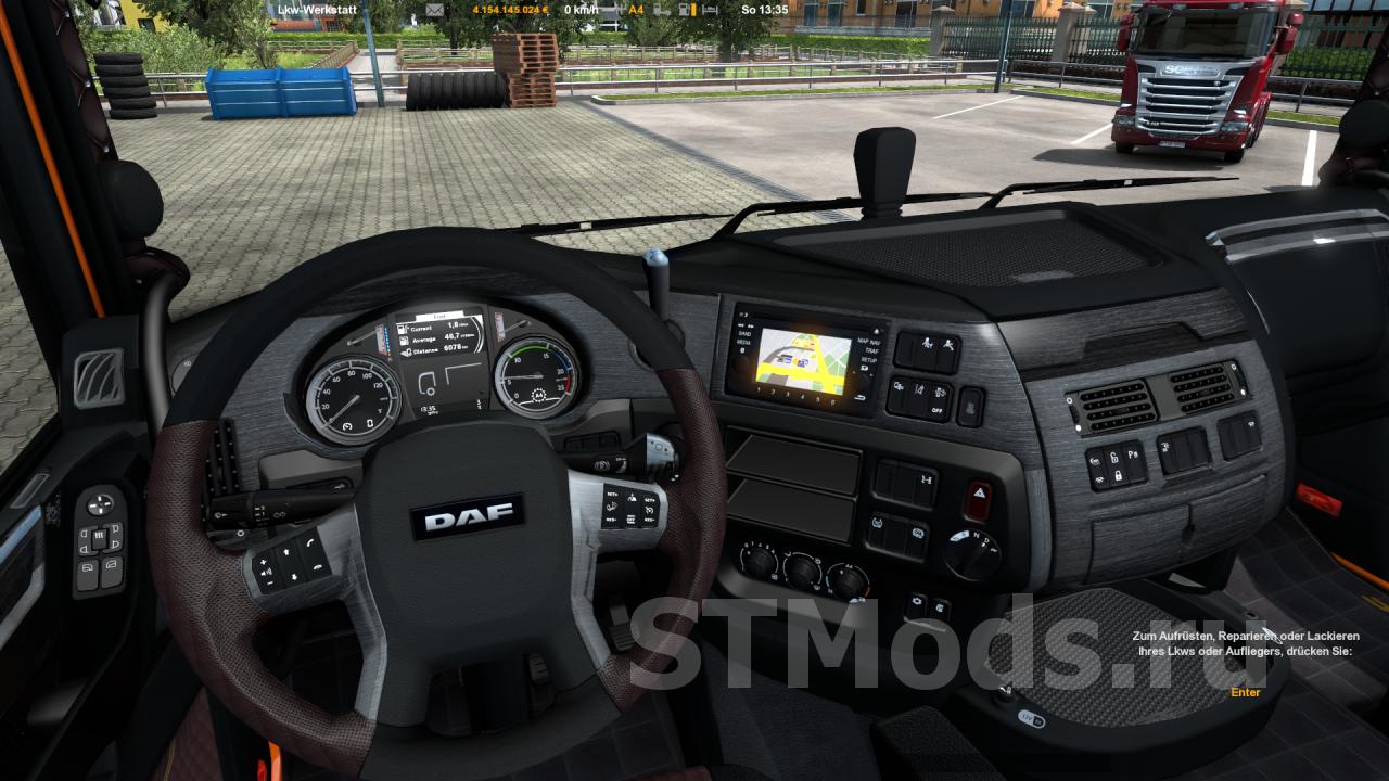 Моды для euro truck simulator 2 интерьер для daf