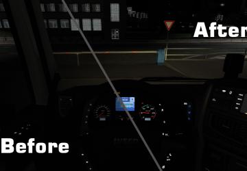 Мод Dashboard Brightness версия 1.0 для Euro Truck Simulator 2 (v1.36.x)