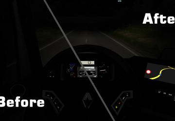 Мод Dashboard Brightness версия 1.0 для Euro Truck Simulator 2 (v1.36.x)