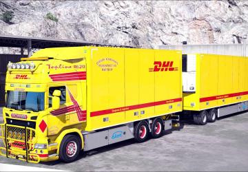 Мод DHL Real Skin for RJL & Ekeri Trailer v1.0 для Euro Truck Simulator 2 (v1.28.x, - 1.31.x)