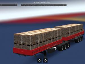 Мод Прицеп Double Articulated trailer to traffic and cargo v3.1 для Euro Truck Simulator 2 (v1.28)