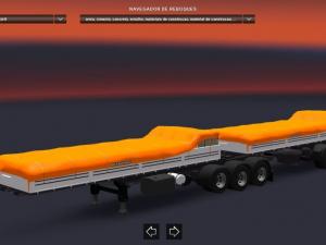 Мод Прицеп Double Articulated trailer to traffic and cargo v3.1 для Euro Truck Simulator 2 (v1.28)