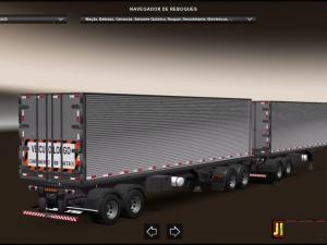 Мод Прицеп Double Articulated trailer to traffic and cargo v3.2 для Euro Truck Simulator 2 (v1.28.x)